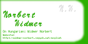 norbert widmer business card